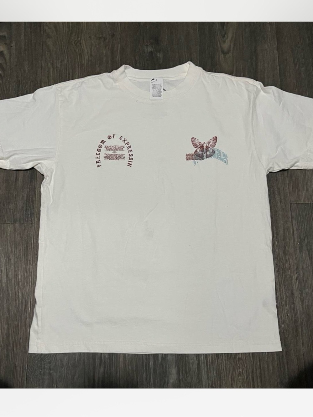 CVLA White Graphic Short-Sleeve T-Shirt - Freedom of Expression